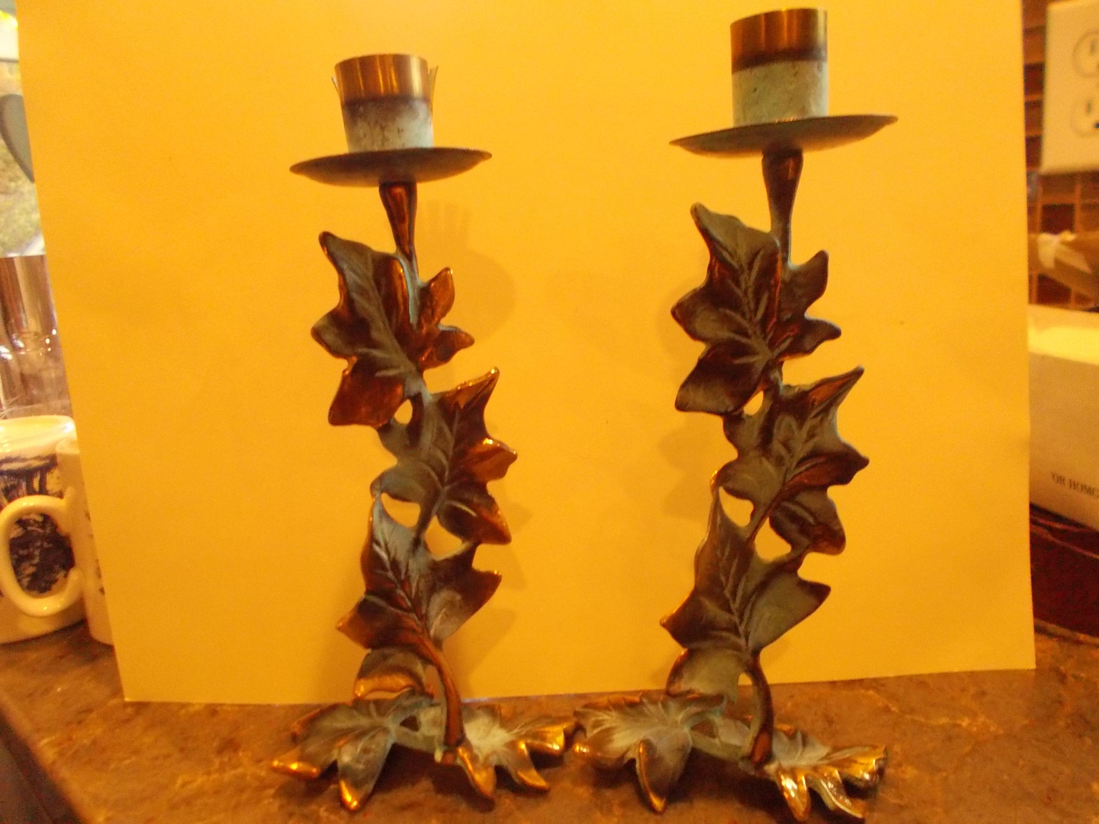 Vintage PartyLite Brass Ivy Candle Holders................. Etsy