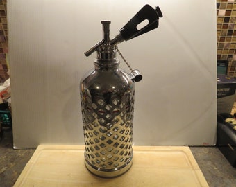 Vintage 1930's Art Deco Seltzer Bottle Made In England