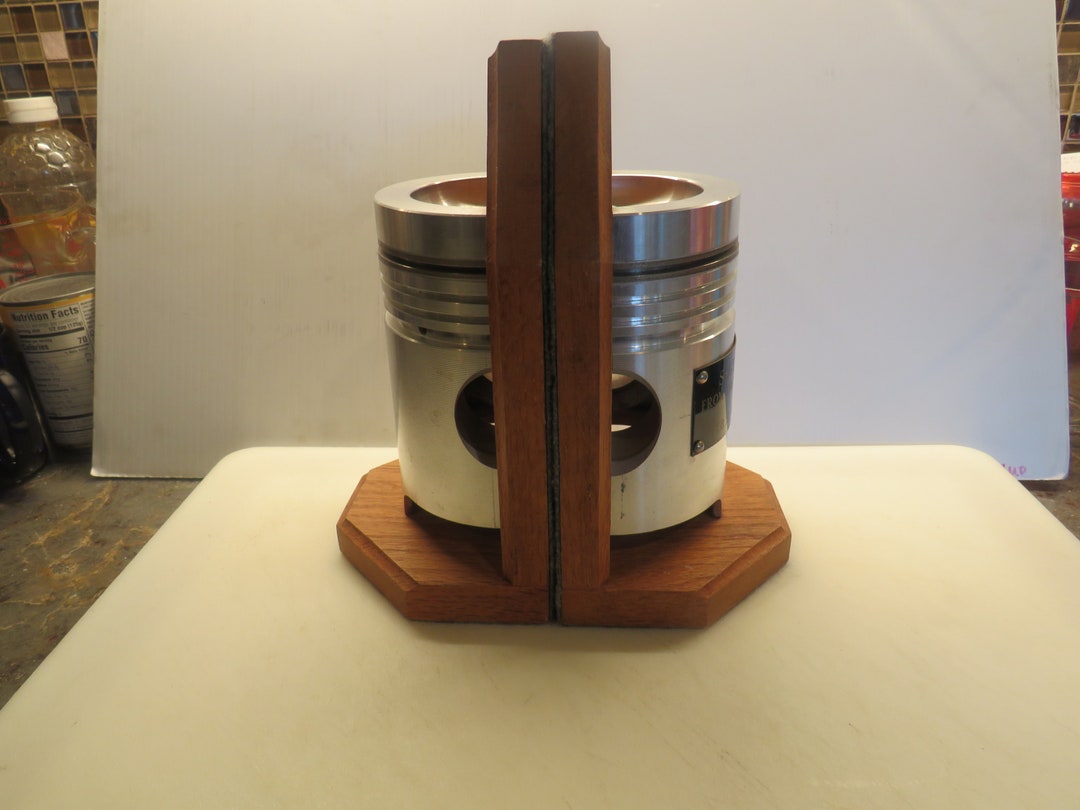 Unique Vintage US Military Engine Piston Metal Bookends Etsy