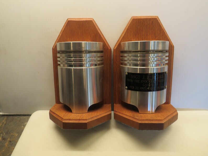 Unique Vintage US Military Engine Piston Metal Bookends Etsy