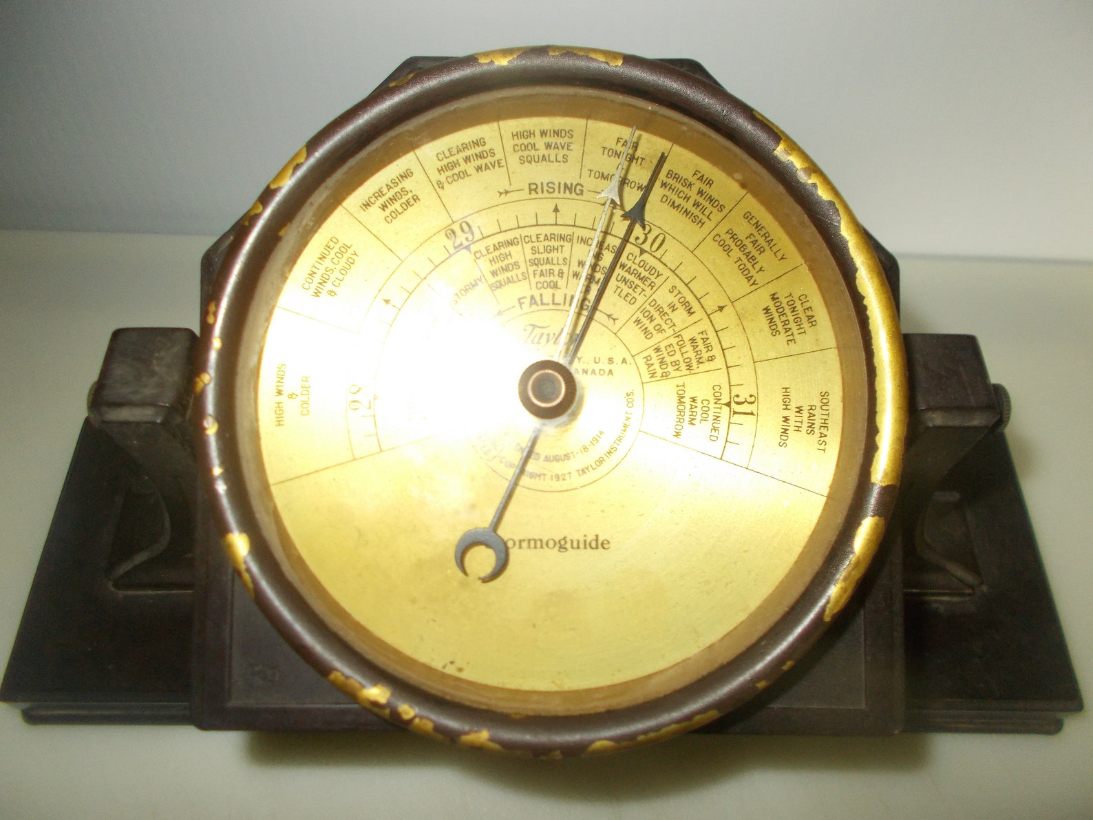 Vintage 1927 Taylor Stormoguide Bakelite Desktop Barometer Etsy