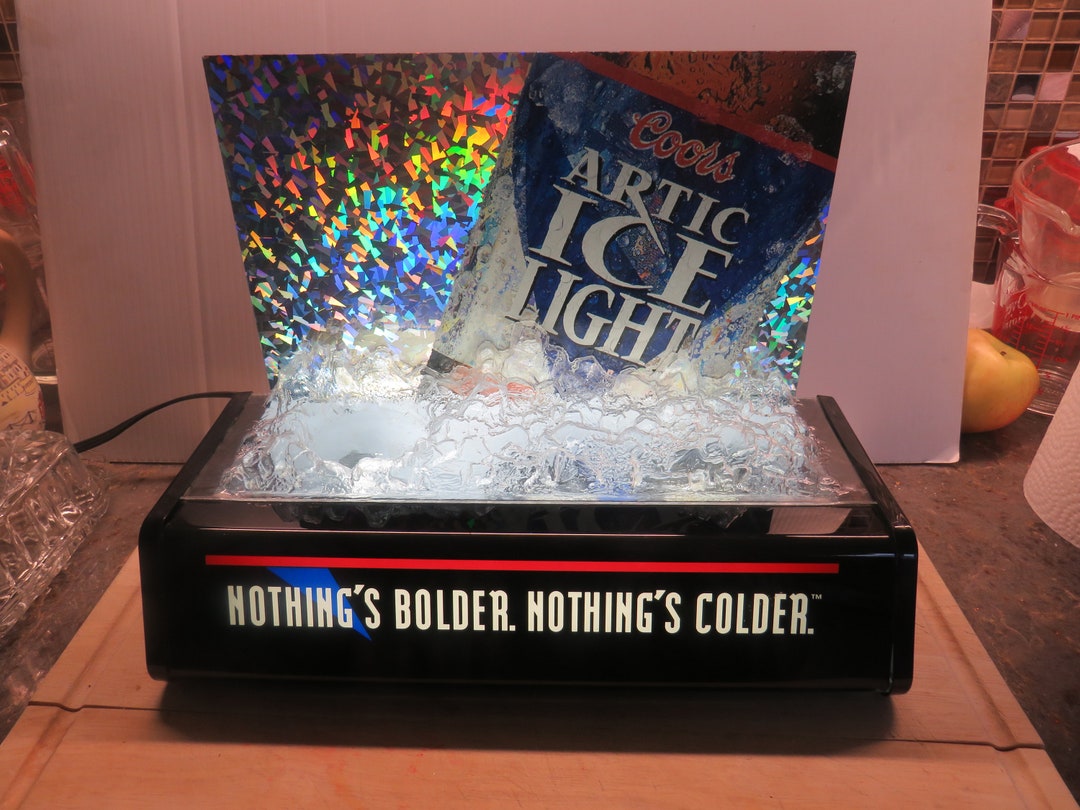 Vintage 1995 Coors Artic Ice Light up Bar Back Counter Display Etsy