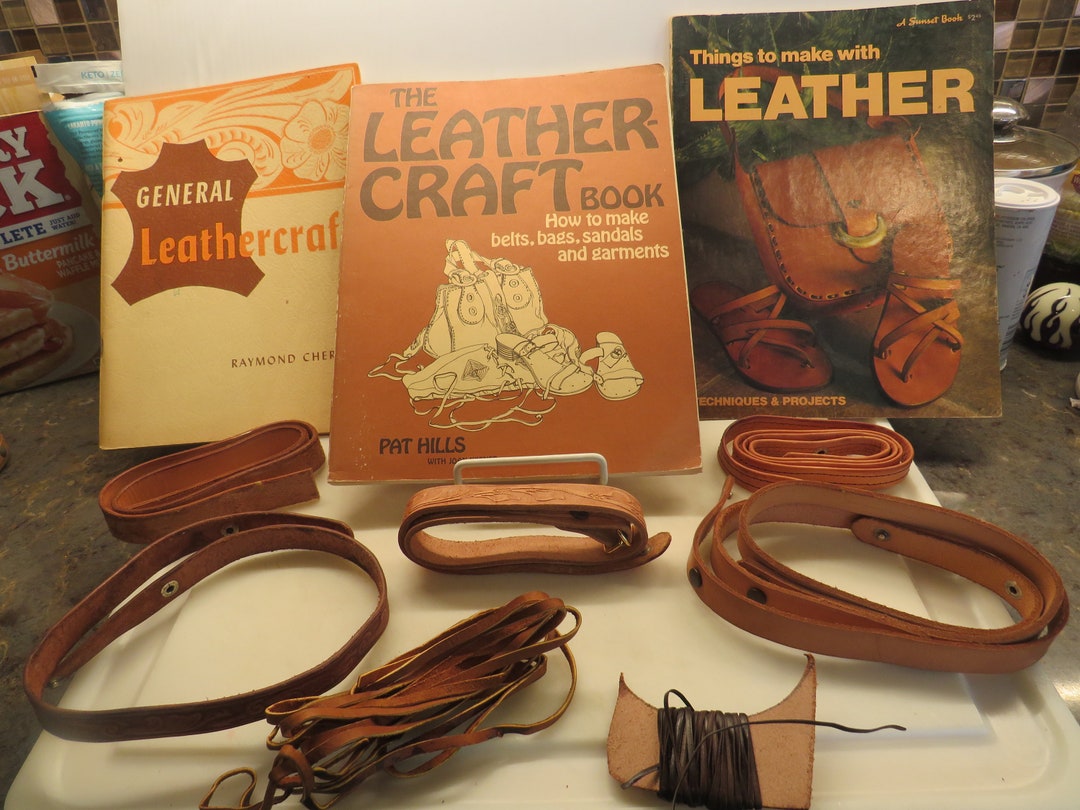 3 Vintage Leathercraft Books/magazines Plus Bag of Assorted Etsy