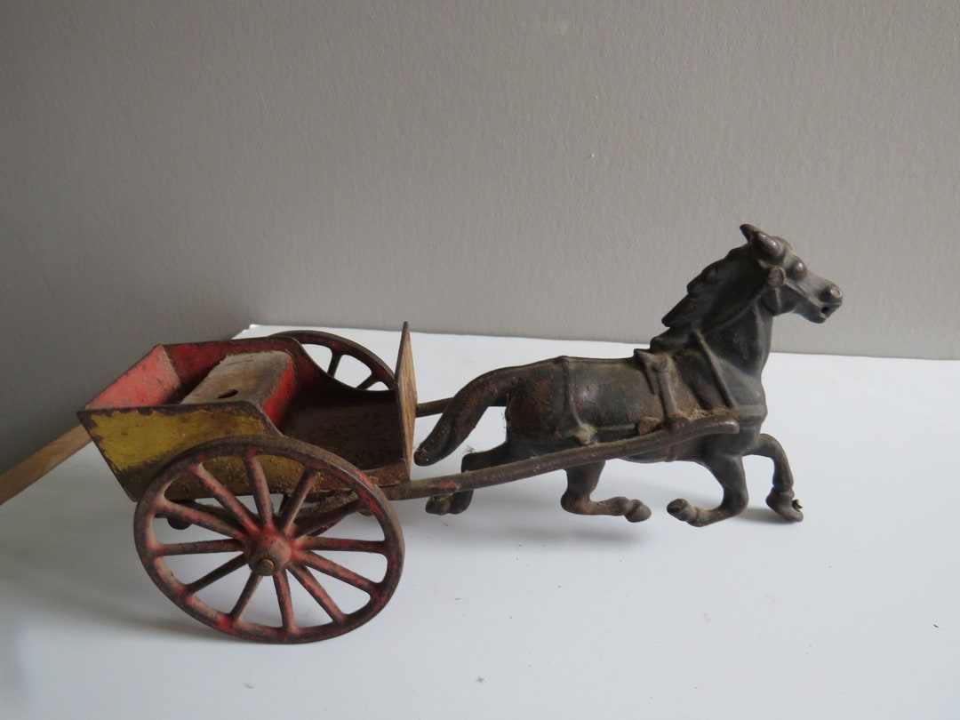 Cast Iron Antique Toy Horse and Cart by Hubley Etsy