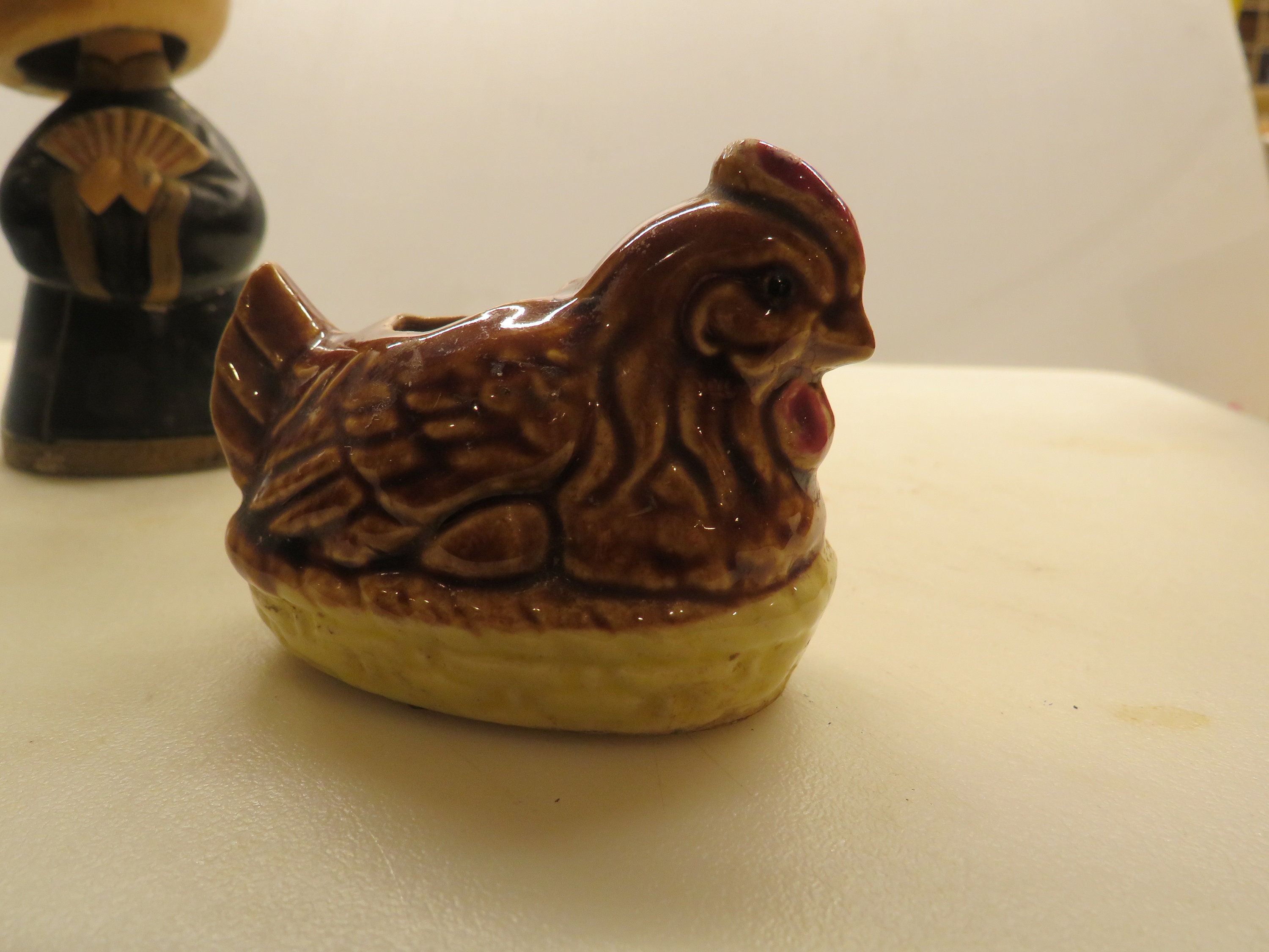 Japan Made Hic Baby Cup 1986/asian Bobble Head/chicken Planter Etsy