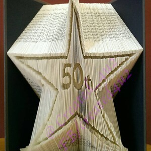 Modello pieghevole per libro con taglio e piega combinati 50° COMPLEANNO STAR' 521 pagine Regalo unico Feste Occasioni speciali *** Download istantaneo**