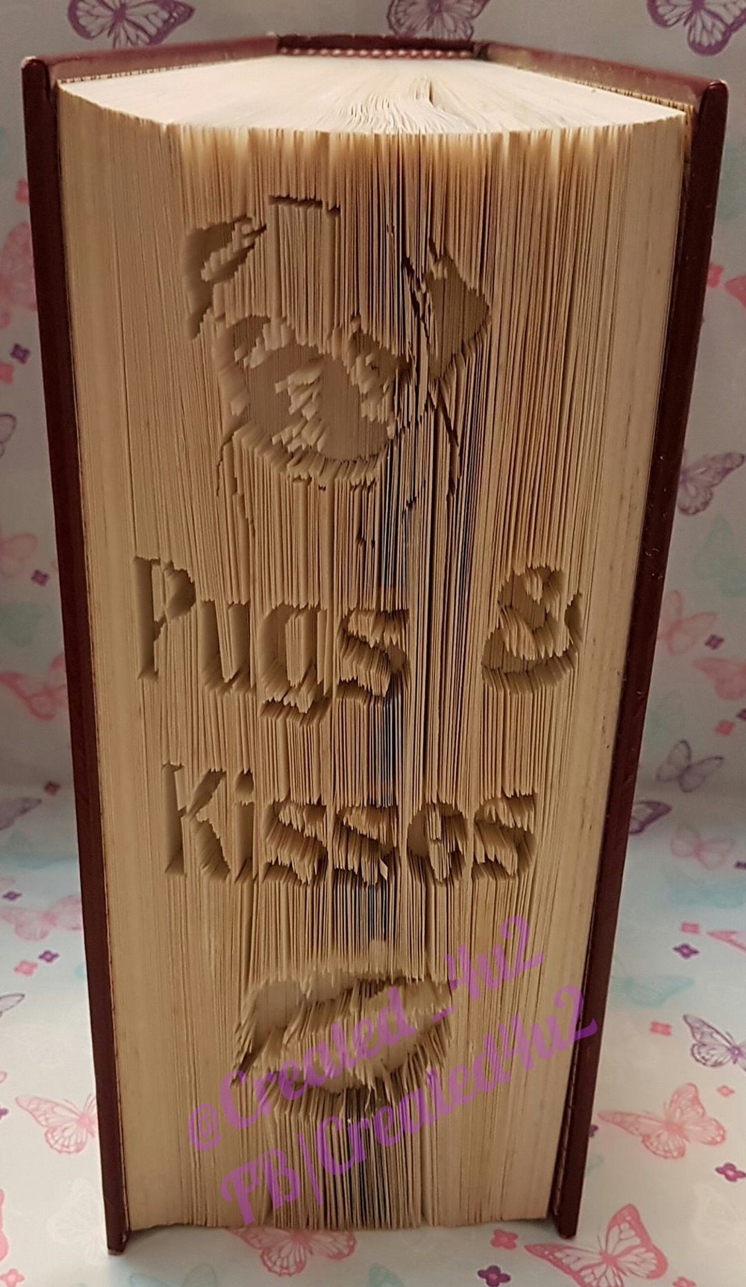 Cut & Fold Book Folding Pattern PUGS and KISSES Book