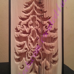 Cut & Fold Book Folding Pattern FLORAL CHRISTMAS TREE 521 Pages Xmas Gift Instant Download