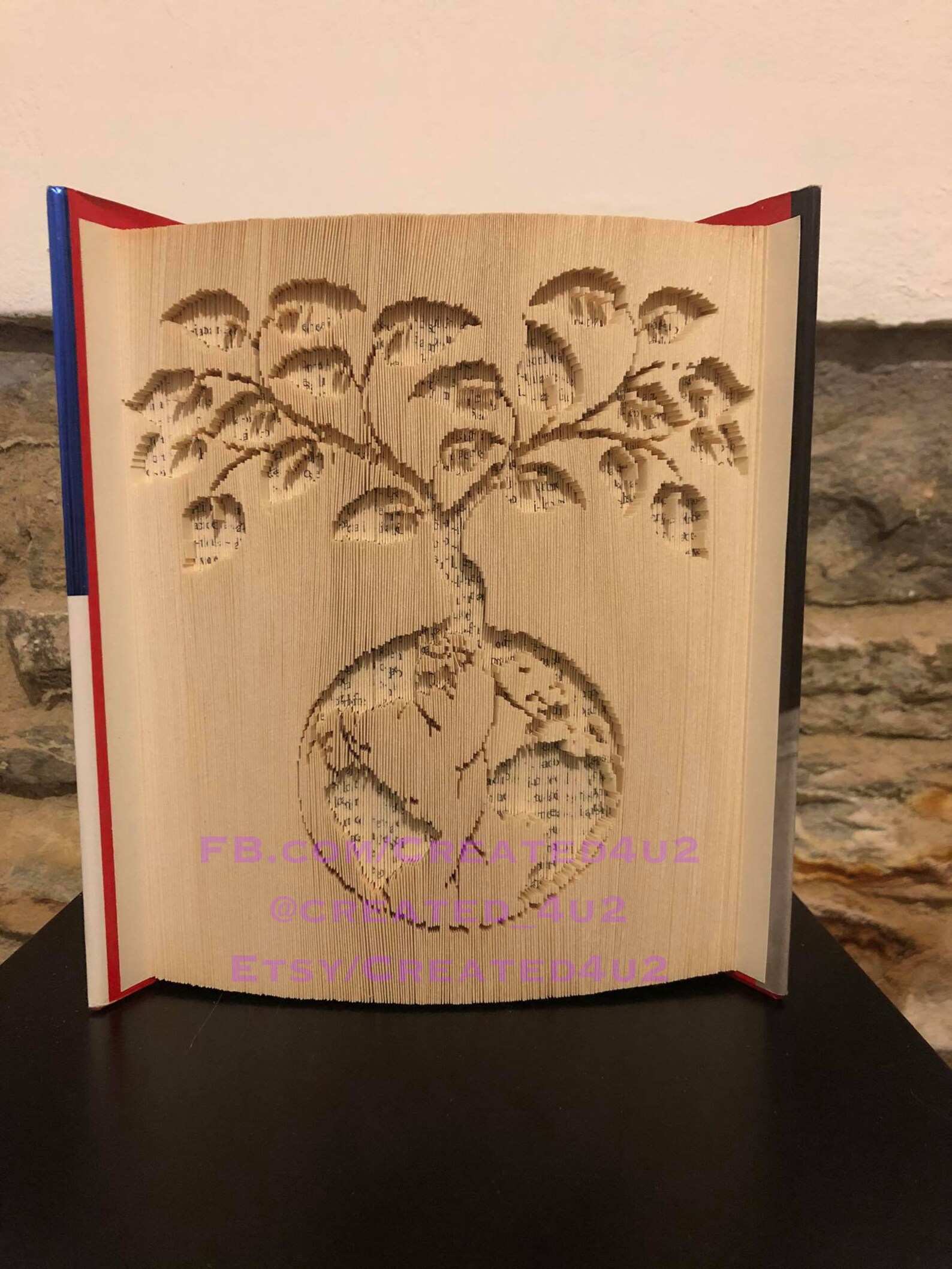Cut & Fold Book Folding Pattern ROOTS of the EARTH Tree 505 Pages World ...