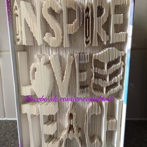 Cut & Fold Book Folding Pattern INSPIRE LOVE TEACH 515 Pages With Instructions Unique Gift Teachers School Leavers **Instant Download**