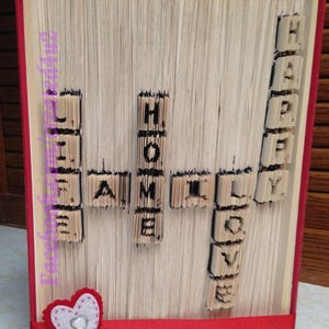Cut & Fold Book Folding Pattern of Scrabble FAMILY HOME LOVE Happy Life 611 Pages Unique Gift New With Instructions **Instant Download**