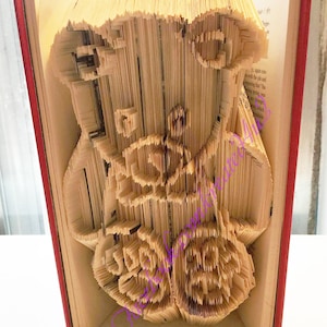 Cortar y doblar libro patrón plegable TEDDY BEAR 499 páginas con instrucciones Regalo único para nuevo bebé **Descarga instantánea**