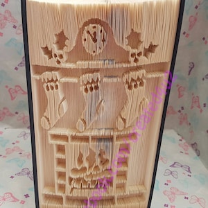 Cut & Fold Book Folding Pattern CHRISTMAS FIREPLACE MANTLE 591 Pages Xmas Gift Instant Download