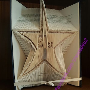 Modello pieghevole per libro con taglio e piega combinati 21° COMPLEANNO STAR' 521 pagine Regalo unico Festa Occasioni speciali *** Download istantaneo ***