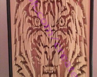 Cut & Fold Buch Faltmuster Komplizierte TIGER FACE 803 Seiten Mit Anleitung Einzigartiges Geschenk **Instant Download**