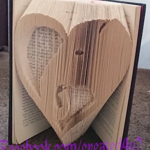 Combi Cut & Fold Book Folding Pattern Unique Gift ELEPHANT HEART  Book Art 545 Pages Animal Lovers- With Instructions **Instant Download**