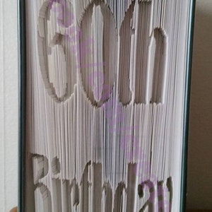 Cut & Fold Book Folding Pattern 60th BIRTHDAY 521 Pages New House Gift Instant Download