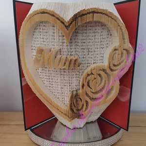 Combi Cut & Fold Book Folding Pattern Mum IN ROSE HEART 579 Pages New Mothers Day Mam Mom Gift Instant Download
