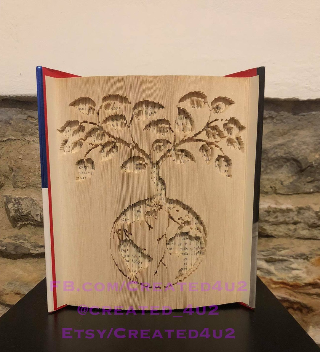 Cut & Fold Book Folding Pattern ROOTS of the EARTH Tree 505 Pages World ...