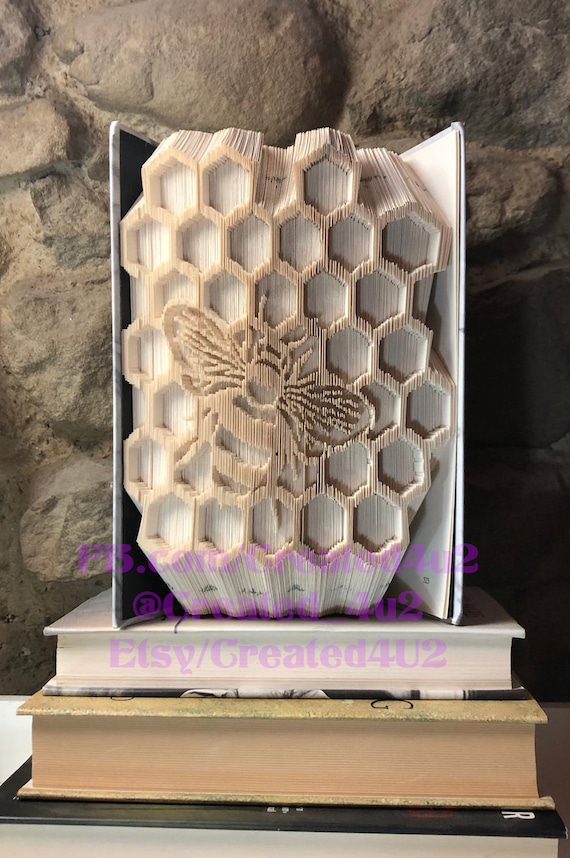 Combi Cut & Fold Book Folding Pattern BEE HIVE Honey Comb 521 Pages New Home House Gift Queen Bee Insects *Instant Download*