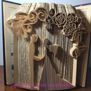 Combi Cut & Fold Book Folding Pattern WEDDING COUPLE In Archway 521 Pages Wedding Bride Groom Gift Instant Download