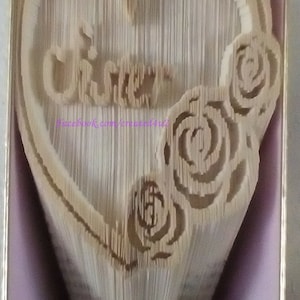 Combi Cut & Fold Book Folding Pattern SISTER In ROSE HEART 579 Pages Sista Best Mate Friend Girl Gift Instant Download