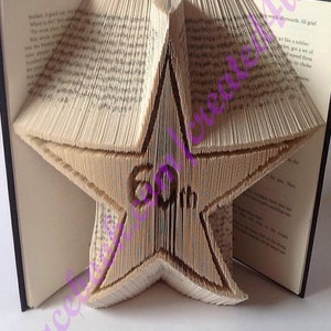 Combi Cut & Fold Book Folding Pattern 60th BIRTHDAY STAR' 521 Pages Unique Gift Party Special Occasion *** Instant Download***