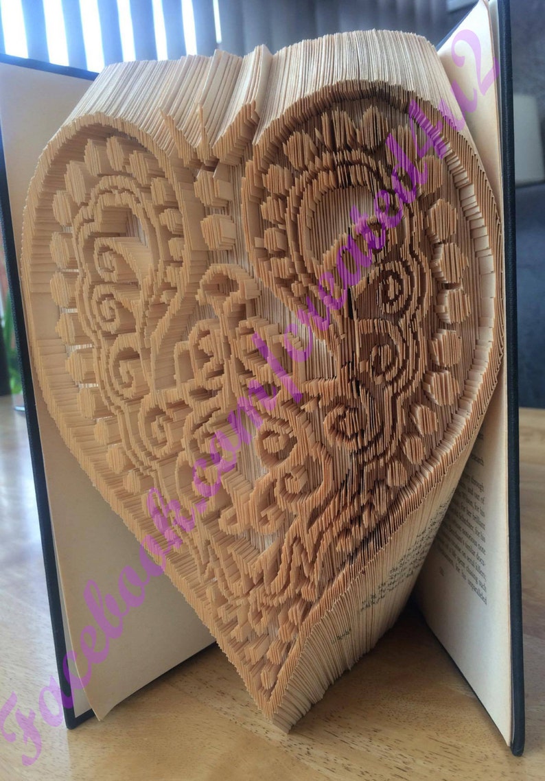 Combi Cut Fold Book Folding Pattern FANCY INTRICATE 