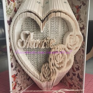 Combi Cut & Fold Book Folding Pattern AUNTIE In ROSE HEART 569 Pages New Mothers Day Aunt Aunty Gift *Instant Download*