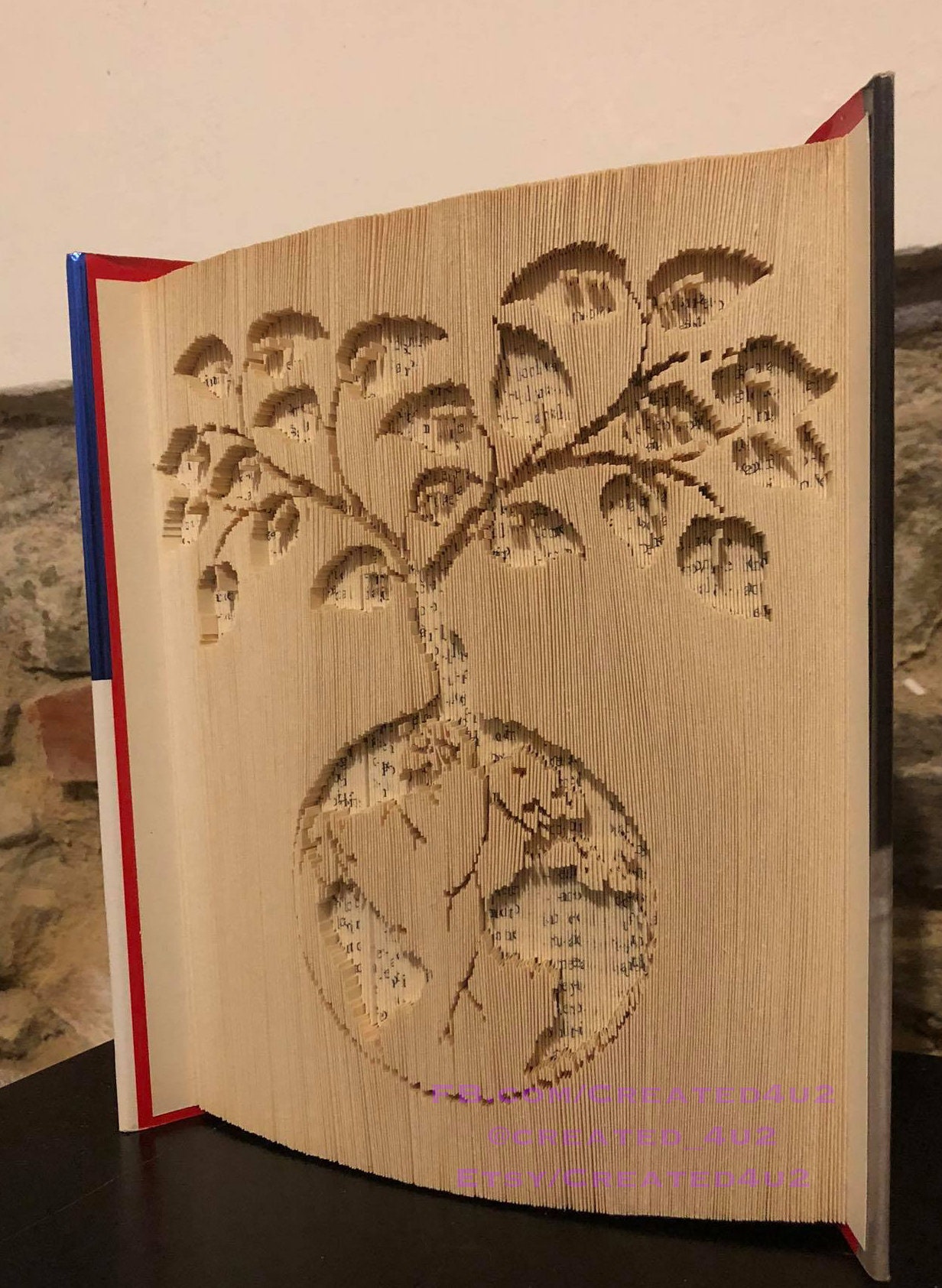 Cut & Fold Book Folding Pattern ROOTS of the EARTH Tree 505 Pages World ...