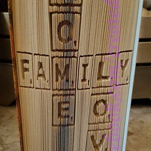 Cut & Fold Book Folding Pattern of Scrabble FAMILY HOME LOVE 559 Pages Unique Gift New With Instructions **Instant Download**