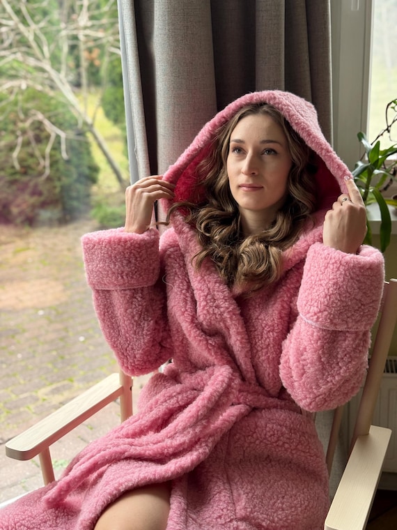 chinese dress ladies Womens 100% Wool Bathrobe by Alwero Poland from Woollykins