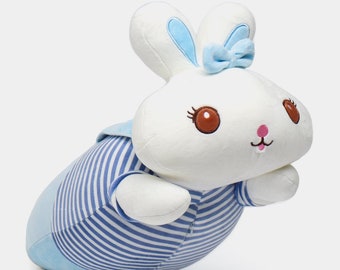 Squish peluche lapin, oreiller, peluches lapin Coussins décoratifs, sac de pyjama et couverture lapin endormi, cadeau de fête entre les sexes, cadeau de Noël