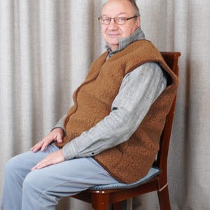 Merino Wolle Männer Weste Warme Winter weiche Wolle Weste Wollfaser Weste für Männer Lammwolle Weste Weihnachtsgeschenk für Papa Geschenk zum Geburtstag