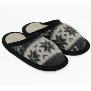 Pantuflas de lana merino: zapatillas de casa unisex de piel de oveja
