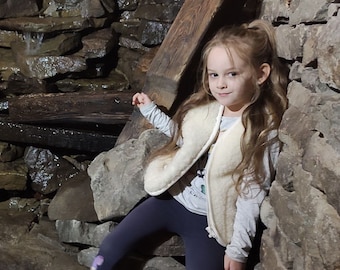 Chaleco de lana merino para bebé: ropa unisex para niños pequeños, regalo de cumpleaños abrigado