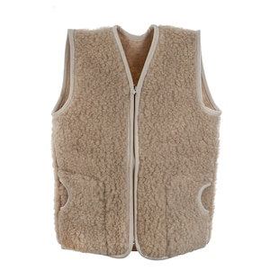 Sheep wool toddler vest Baby vest merino wool Kids vest merino  Wool baby clothes Wool vest Unisex kids vest Fleece vest kids  Birthday gift