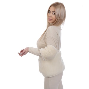 Genuine medical sheepskin elbow protector Merino wool elbow pad belt Warm elbow bandage Wool medical supplies Elbow compression wool  belt