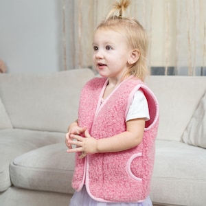 Sheep wool toddler vest Merino wool baby vest Kids vest merino Wool baby clothes Wool vest Unisex kids vest Fleece vest kids Birthday gift