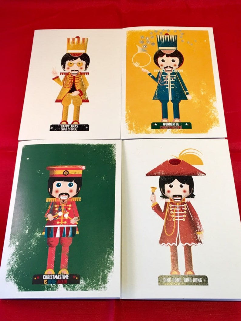 Fab Four the Beatles Nutcracker Rockers Christmas Cards Pack Etsy