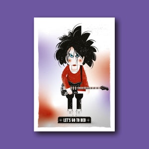 Vamos para a cama, Robert Smith (The Cure) Nutcracker Rockers Cartão de aniversário, cartão de Natal, cartão de dia dos namorados, cartão de felicitações