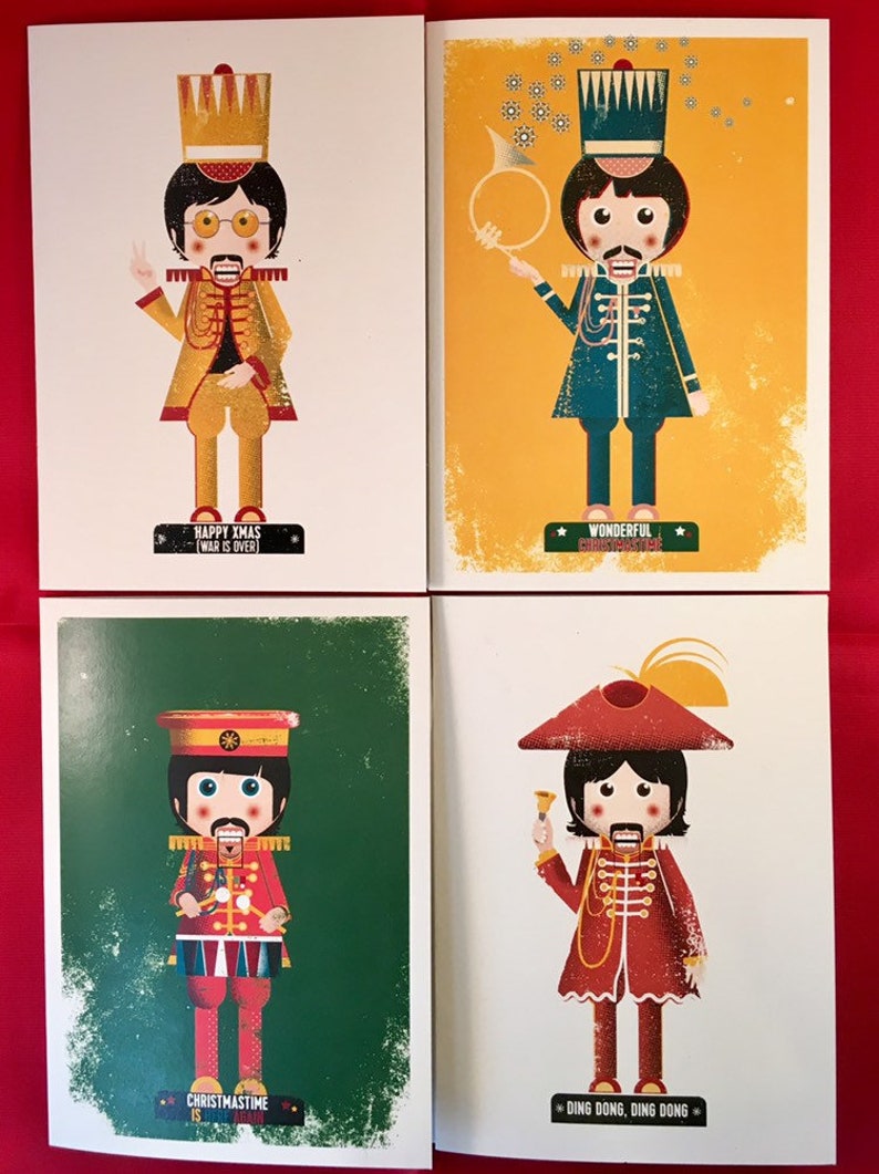 Fab Four the Beatles Nutcracker Rockers Christmas Cards Pack Etsy