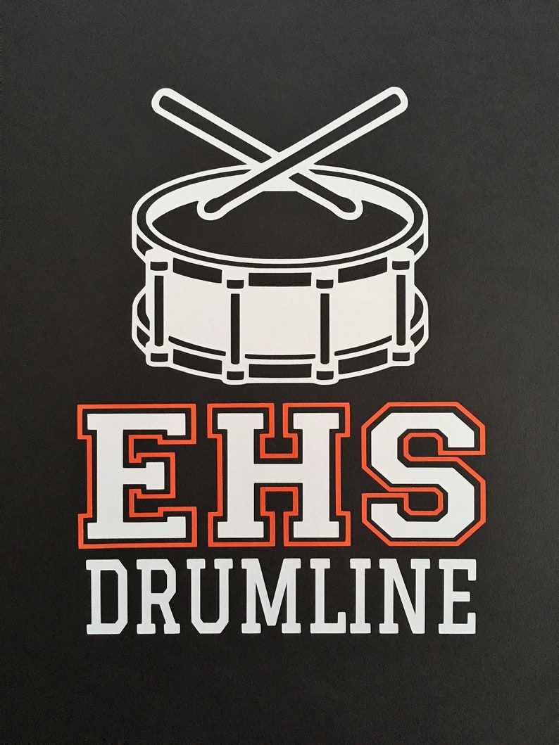 5/" PERSONALIZED DRUMLINE vinyl decal car window laptop sticker custom gift