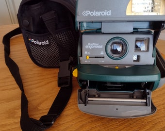 Polaroid OneStep Express Instant Camera in Green with case