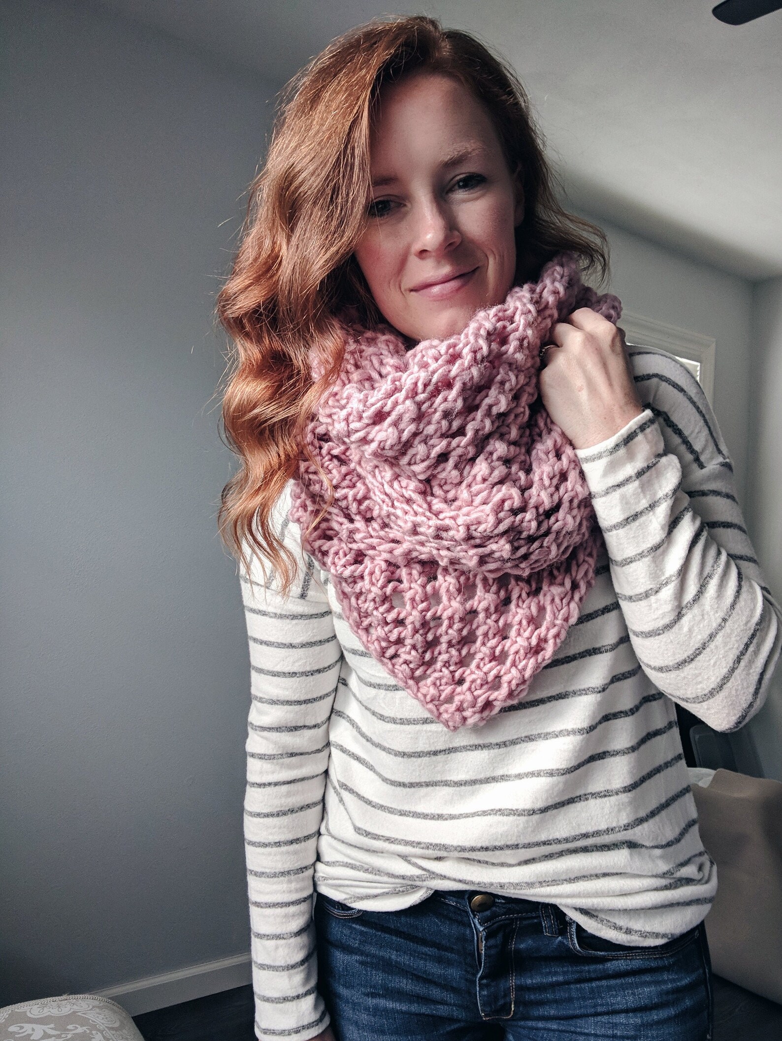 Knit Scarf Pattern Super Bulky Knit Scarf pattern Chunky Etsy