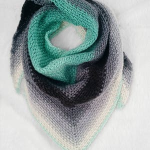 Crochet Triangle Scarf Pattern // Triangle Scarf Crochet Pattern // Crochet Pattern Shawl image 1