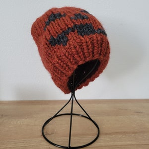 Halloween Knit Hat Pattern The Jack-O-Lantern and Boo Beanie Pumpkin Hat Pattern image 6