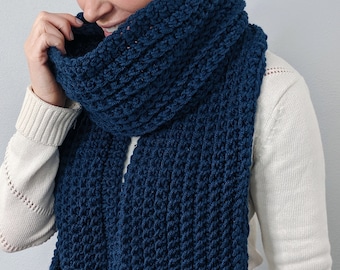 Crochet Scarf Pattern for beginners // Easy Crochet Scarf Pattern // Crochet Men's Scarf Pattern // Men's Crochet Pattern