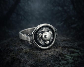 Argentium Sterling Silver Hidden Heart Ring Size 6.5