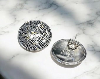 Argentium Sterling Silver and 22 karat Gold Earrings Jewelry
